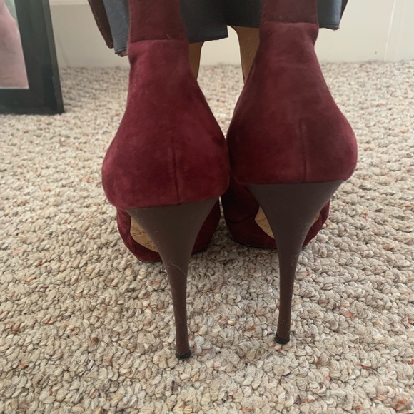 Burgundy LAMB stilettos - Picture 5 of 5
